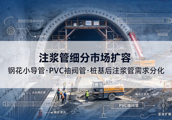 扬州注浆管细分市场扩容，隧道钢花小导管、PVC 袖阀管、桩基后注浆管需求分化